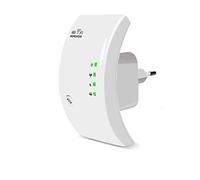 300 Mbit/s Blanc Wifi Répéteur Amplificateur WiFi Port Ethernet Compatible avec tous les appareils Wi-Fi, prend en charge le mode relais sans fil et le mode AP standard, prise britannique.