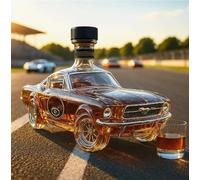 300 ml Bouteille de whisky en forme voiture - Dégantre verre statues pour décor créatif bar à la maison Black stickers