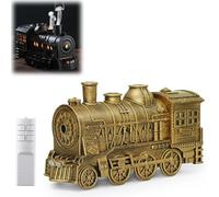 300 Ml Train Humidifier, Train Diffusers for Essential Oils, Dual-Color Adjustable Breathing Ambient Light, with Remote Control and Automatic Shut-Off Function, for Bedrooms, Desks (Bronze)