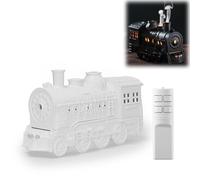 300 Ml Train Humidifier, Train Diffusers for Essential Oils, Dual-Color Adjustable Breathing Ambient Light, with Remote Control and Automatic Shut-Off Function, for Bedrooms, Desks (White)