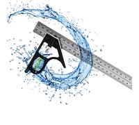 300 MM 12 "Réglable Ingénieurs Combinaison Carré Ensemble, Ensemble Kit Angle Droit Règle Combo Menuiserie Charpentier Outils De Travail Du Bois Règle En Métal Encadrement T Règle