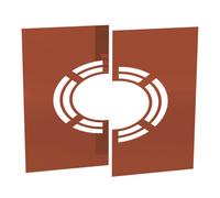 Ø 300 mm Jeremias DW FU Garniture murale et de plafond pour ventilation arrière en deux parties 1° - 65° cuivre