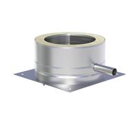 Ø 300 mm Jeremias DW Vision Plaque de base pour montage au sol Brossé