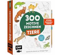 300 Motive zeichnen - Tiere: Schritt für Schritt zur fertigen Figur | Stift dabei - Gleich loslegen!