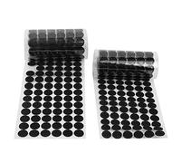 300 paires d'autocollants à points avec boucle à crochet et bande de fixation auto-adhésive, autocollants ronds solides pour l'industrie, les vêtements, les textiles de maison, (Noire)