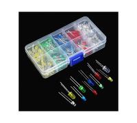 300 Pcs 3mm 5mm LED Light White Yellow Red Blue Green Assorted Diodes Kit New