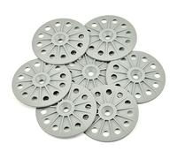 300 pcs 60 mm 30% renforcé en fibre de verre Rondelles de fixation pour planches à isolation rigide, gris moyen, blanc