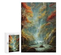 300 PCS Adulte Puzzle Enchanted Waterfall Landscape Puzzle Pour Adultes Anti Stress Jouets Analyse Et Logique Défi Pour Résoudre 300 PCS