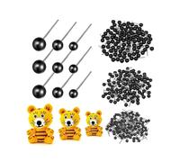 300 Pcs Black Dolls Small Beans Eyes Needle Felting Supplies Safety Eyes Felt Eyes