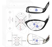 300 Pcs Blue Impact Tapes for Golf Driver Self Teaching Labels Self Teaching Target for Wood Ball Training Hitting Iron Recorder