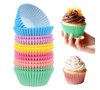 300 Pcs Caissette Muffins Papier, Moule Muffins Papiers, Caissettes Cupcake, Moule Papier Muffin Cuisson antiadhésives pour desserts, fêtes, anniversaires, mariages, Noël (couleur)