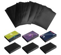 300 Pcs Card Sleeves, 66 * 91 mm Noir Sleeve Carte,pour cartes à jouer, cartes à collectionner, cartes de crédit, cartes de visite