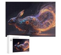 300 PCS Casse-têtes pour Adolescents Colorful Rabbit Digital Art Casse-têtes pour Adultes Jeu Pratique Défi Difficile Cadeaux Uniques pour Anniversaire Et Noël 300 PCS