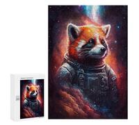 300 PCS Casse-têtes pour Adolescents Cosmic Red Panda Astronaut-1 Casse-têtes pour Adolescents Activités Familiales pour Anniversaire, Noël Et Cadeaux Uniques 300 PCS