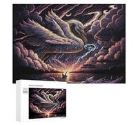 300 PCS Casse-têtes pour Adolescents Enchanted Swan Storms Over Lake Casse-têtes pour Adultes Jeu Pratique Défi Difficile Cadeaux Uniques pour Anniversaire Et Noël 300 PCS