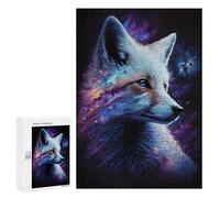 300 PCS Casse-têtes pour Adolescents Galactic Fox Art Print Casse-têtes pour Adolescents Activités Familiales pour Anniversaire, Noël Et Cadeaux Uniques 300 PCS
