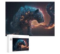 300 PCS Casse-têtes pour Adolescents Galactic Leopard Cosmic Artistry Casse-têtes pour Adultes Jeu Pratique Défi Difficile Cadeaux Uniques pour Anniversaire Et Noël 300 PCS