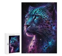 300 PCS Casse-têtes pour Adolescents Glowing Leopard Art Print-1 Casse-têtes pour Adolescents Activités Familiales pour Anniversaire, Noël Et Cadeaux Uniques 300 PCS
