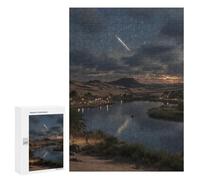 300 PCS Casse-têtes pour Adolescents Meteor Shower Over Desert Oasis Casse-têtes pour Adolescents Activités Familiales pour Anniversaire, Noël Et Cadeaux Uniques 300 PCS
