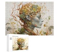 300 PCS Casse-têtes pour Adolescents Nature's Harmony A Woman's Connection with Plants Casse-têtes pour Adultes Jeu Pratique Défi Difficile Cadeaux Uniques pour Anniversaire Et Noël 300 PCS