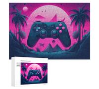 300 PCS Casse-têtes pour Adolescents Neon Desert Adventure with Controller Casse-têtes pour Adultes Jeu Pratique Défi Difficile Cadeaux Uniques pour Anniversaire Et Noël 300 PCS