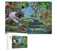 300 PCS Casse-têtes pour Adolescents Rainforest Wildlife Compilation Casse-têtes pour Adultes Jeu Pratique Défi Difficile Cadeaux Uniques pour Anniversaire Et Noël 300 PCS