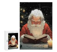 300 PCS Casse-têtes pour Adolescents Santa Claus Reading by Candlelight Christmas Casse-têtes pour Adultes Jeux Familiaux Défi Difficile Aidez Votre Cerveau À Faire Travailler 300 PCS