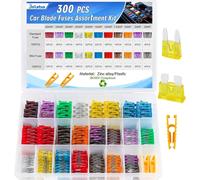 300 Pcs Fusible Voiture, 150 Mini Fusible Auto + 150 Moyenne Fusible Automobile + Extracteur (2a 3a 5a 7.5a 10a 15a 20a 25a 30a 35a 40a) Fusibles Pour Auto Moto Truck Rv Camion