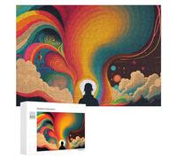 300 PCS Jeux De Puzzle pour Adolescents Colorful Dreamscape Silhouette Jeux De Puzzle pour Adolescents : Détente, Divertissement Et Humour, Cadeaux Anti-Stress 300 PCS
