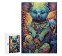 300 PCS Jeux De Puzzle pour Adolescents Colorful Koala in Fantasy Forest Jeux De Puzzle pour Adolescents : Détente, Divertissement Et Humour, Cadeaux Anti-Stress 300 PCS