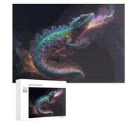 300 PCS Jeux De Puzzle pour Adolescents Colorful Lizard in Space Jeux De Puzzle pour Adolescents : Détente, Divertissement Et Humour, Cadeaux Anti-Stress 300 PCS