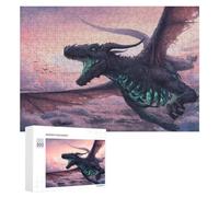 300 PCS Jeux De Puzzle pour Adolescents Dragon Soaring Through Clouds at Sunset Jeux De Puzzle pour Adolescents : Détente, Divertissement Et Humour, Cadeaux Anti-Stress 300 PCS