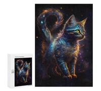 300 PCS Jeux De Puzzle pour Adolescents Galactic Whiskered Wonder Jeux De Puzzle pour Adolescents : Détente, Divertissement Et Humour, Cadeaux Anti-Stress 300 PCS