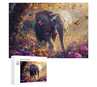 300 PCS Jeux De Puzzle pour Adolescents Rainbow Elephant Garden Jeux De Puzzle pour Adolescents : Détente, Divertissement Et Humour, Cadeaux Anti-Stress 300 PCS