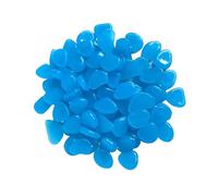 300 PCS Lumineuses Cailloux, Galet Lumineux, Caillou Phosphorescent, Galets Lumineux Cailloux, Galets Brillants Décoratifs pour Extérieur Jardin Aquarium Galets Lumineux qui Brillent Dans Noir, Bleu