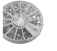 300 Pcs Nail Art 3D Paillettes Strass Conseils Nail DIY Stickers Décoration Wheel Box New ReleasedDesign durable