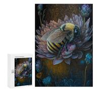 300 PCS Puzzle Bee on Flower Painting Puzzle pour Adolescents Course De Vitesse Manuelle Liste De Souhaits avec Le Père Noël Jouets Jeux Éducatifs 300 PCS