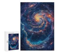 300 PCS Puzzle Cosmic Spiral Galaxy Art Puzzle pour Adolescents Course De Vitesse Manuelle Liste De Souhaits avec Le Père Noël Jouets Jeux Éducatifs 300 PCS