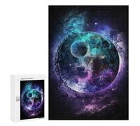300 PCS Puzzle Cosmic Yin-Yang Nebula Puzzle pour Adolescents Course De Vitesse Manuelle Liste De Souhaits avec Le Père Noël Jouets Jeux Éducatifs 300 PCS