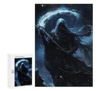 300 PCS Puzzle Dark Wizard Holding Crescent Moon Puzzles pour Adultes : des Cadeaux Amusants pour Toute La Famille, Parents Et Enfants 300 PCS