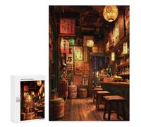 300 PCS Puzzle Japanese Bar Interior Design Puzzles pour Adultes : des Cadeaux Amusants pour Toute La Famille, Parents Et Enfants 300 PCS