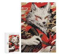 300 PCS Puzzle Japanese Fox Warrior Art Print Puzzle pour Adolescents Course De Vitesse Manuelle Liste De Souhaits avec Le Père Noël Jouets Jeux Éducatifs 300 PCS