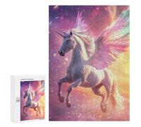 300 PCS Puzzle Magical Unicorn Fantasy Art Print Puzzle pour Adolescents Course De Vitesse Manuelle Liste De Souhaits avec Le Père Noël Jouets Jeux Éducatifs 300 PCS