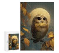 300 PCS Puzzle Moonlit Owl Perch Puzzles pour Adultes : des Cadeaux Amusants pour Toute La Famille, Parents Et Enfants 300 PCS