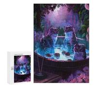 300 PCS Puzzle pour Adolescents Apple Bobbing Cats Puzzle Adulte, Jouet, Décoration Murale, Course De Vitesse Manuelle, Cadeaux Uniques pour Anniversaire Et Noël 300 PCS