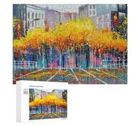 300 PCS Puzzle pour Adolescents Autumn in Chicago Puzzles pour Adultes - Jeu Familial - Une Œuvre d'art - Cadeaux Uniques pour Un Anniversaire Ou Noël 300 PCS