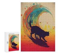 300 PCS Puzzle pour Adolescents Cat Pixel Wave Puzzles pour Adolescents, Jeux Familiaux, Analyse Et Logique, Défi Éducatif 300 PCS