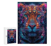 300 PCS Puzzle pour Adolescents Colorful Leopard Portrait-1 Puzzles pour Adultes : Analyse Et Logique. Chaque Pièce Est Unique - Casse-têtes pour Toute La Famille 300 PCS
