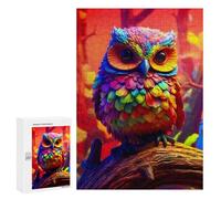300 PCS Puzzle Pour Adolescents Colorful Owl 3d Puzzle DIY Pour Adultes, Jouets, Décorations Murales, Cadeaux Pour Toute La Famille 300 PCS