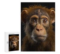 300 PCS Puzzle pour Adolescents Cool Monkey Portrait Puzzle pour Adultes Jouets Anti-Stress Analyse Et Logique Interaction Parent-Enfant 300 PCS
